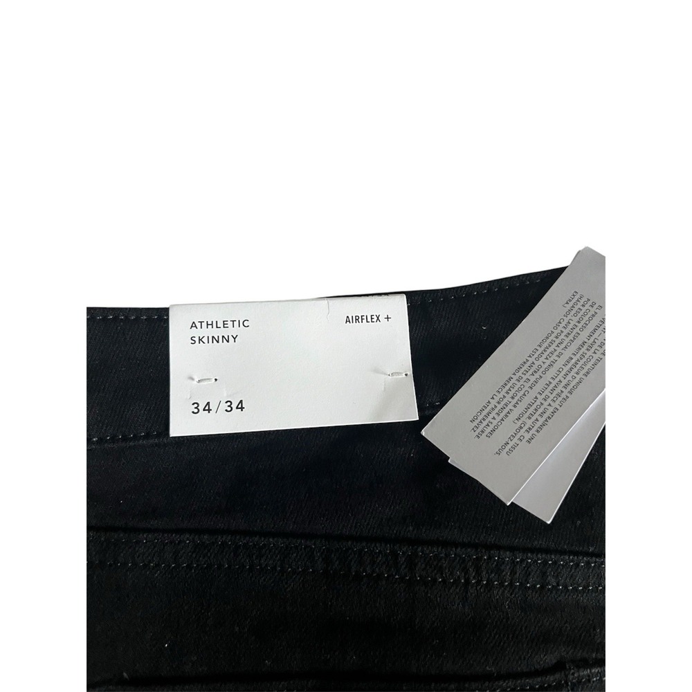 NWT American Eagle AE AirFlex+ Athletic Skinny Jeans Black Size 34x34 - Picture 4 of 5